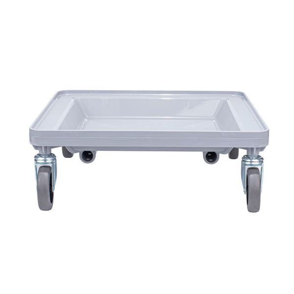 Restaurantware Clean Tek Professional Gray Dolly - For Dish Rack And Glass Rack - 20 3/4" X 20 3/4" X 7" - 1 Count Box