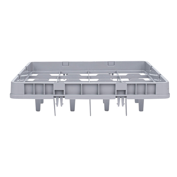 Restaurantware Clean Tek Professional Gray Full Drop Extender - 16 Compartments - 19 3/4" X 19 3/4" X 4 3/4" - 1 Count Box