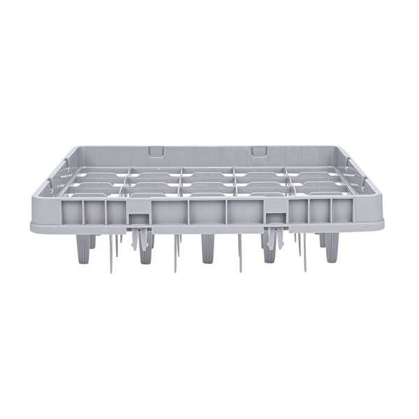 Restaurantware Clean Tek Professional Gray Full Drop Extender - 25 Compartments - 19 3/4" X 19 3/4" X 4 3/4" - 1 Count Box