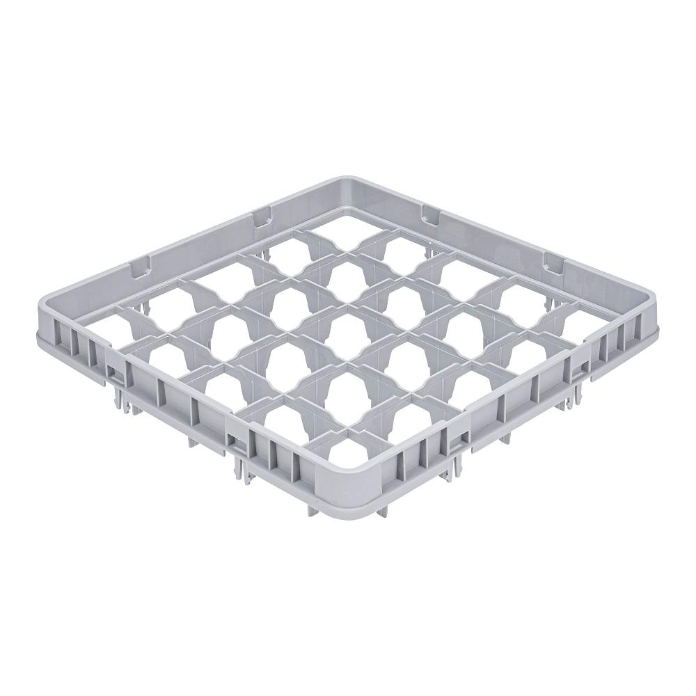 restaurantware Clean Tek Professional Gray Full Drop Extender - 25 Compartments - 19 3/4" x 19 3/4" x 4 3/4" - 1 count box