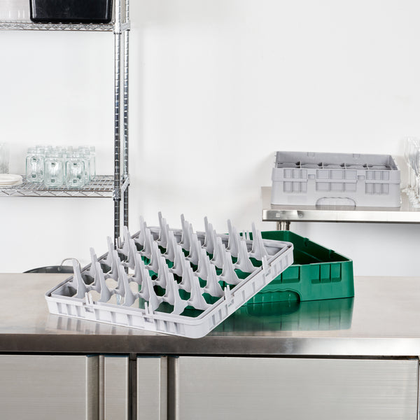Restaurantware Clean Tek Professional Gray Full Drop Extender - 36 Compartments - 19 3/4" X 19 3/4" X 4 3/4" - 1 Count Box