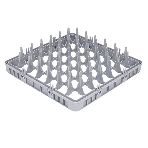 Restaurantware Clean Tek Professional Gray Full Drop Extender - 49 Compartments - 19 3/4" X 19 3/4" X 4 3/4" - 1 Count Box