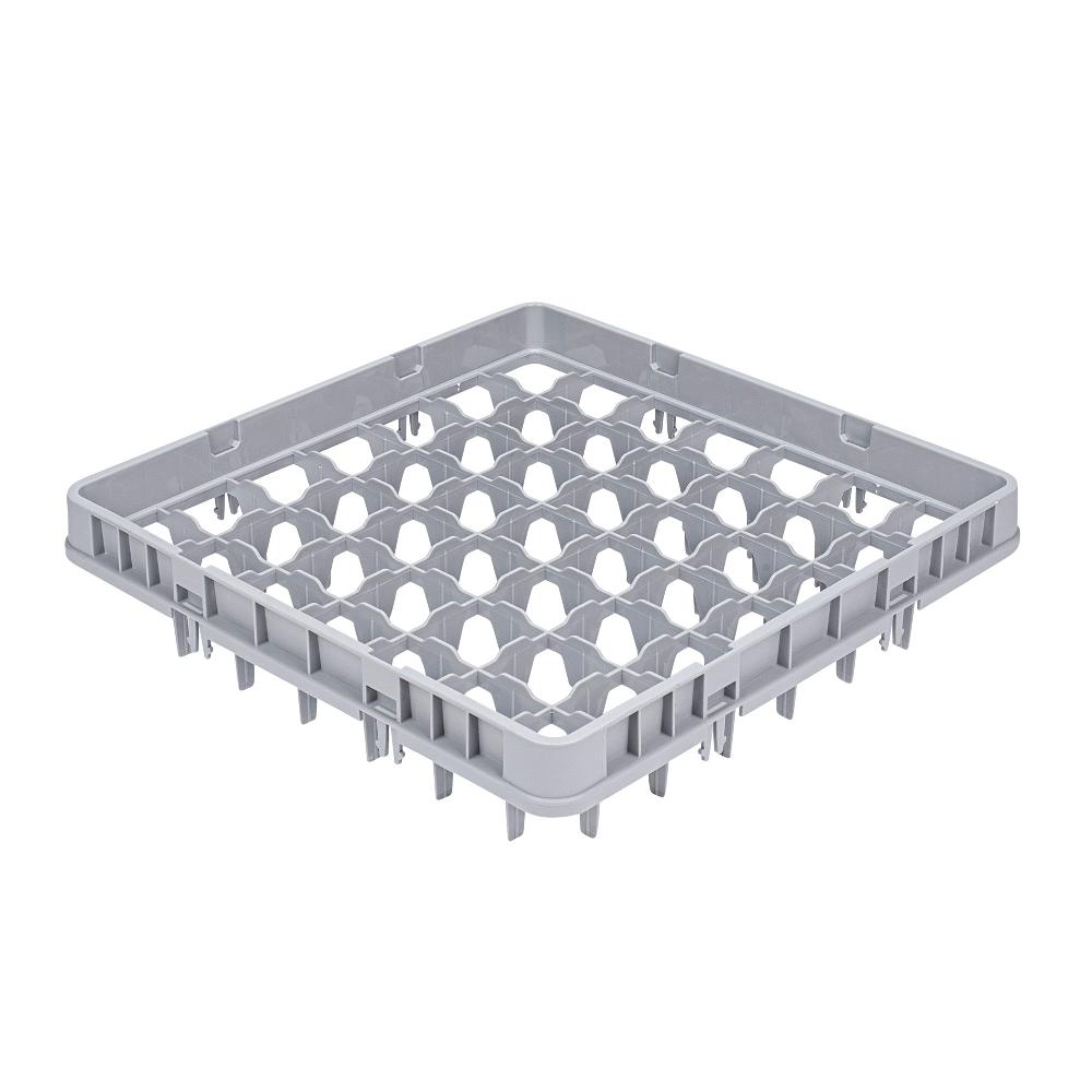 restaurantware Clean Tek Professional Gray Full Drop Extender - 49 Compartments - 19 3/4" x 19 3/4" x 4 3/4" - 1 count box