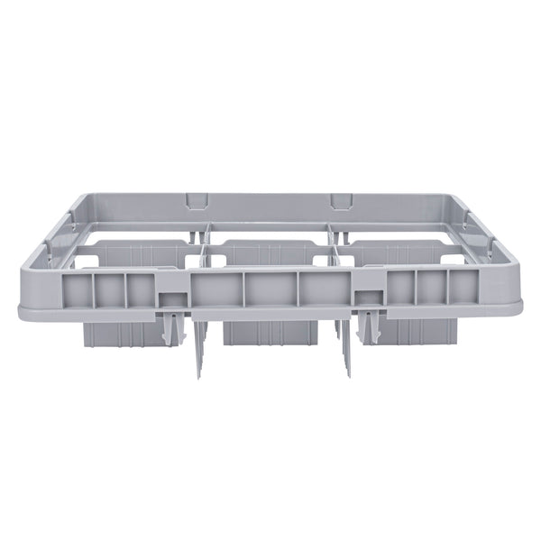 Restaurantware Clean Tek Professional Gray Full Drop Extender - 9 Compartments - 19 3/4" X 19 3/4" X 4 3/4" - 1 Count Box