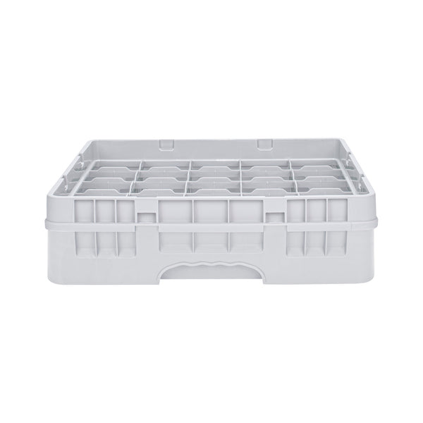 Restaurantware Clean Tek Professional Gray Glass Rack - 25 Compartments 1 Full Drop Extender - 19 3/4" X 19 3/4" X 5 3/4" - 1 Count Box