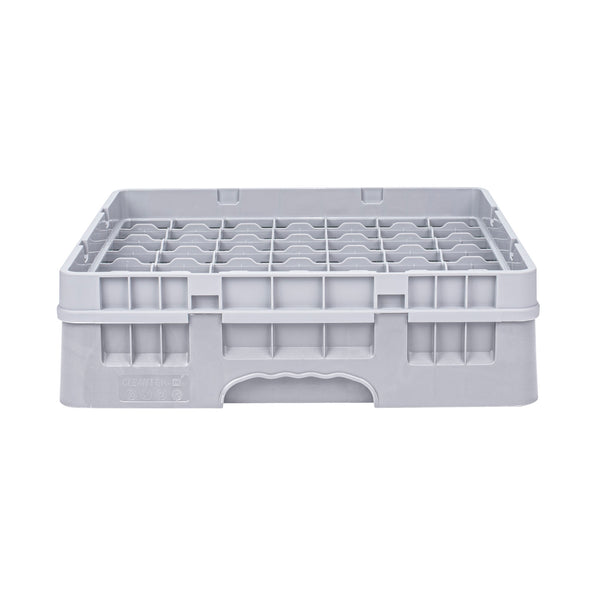 Restaurantware Clean Tek Professional Gray Glass Rack - 49 Compartments 1 Full Drop Extender - 19 3/4" X 19 3/4" X 5 3/4" - 1 Count Box