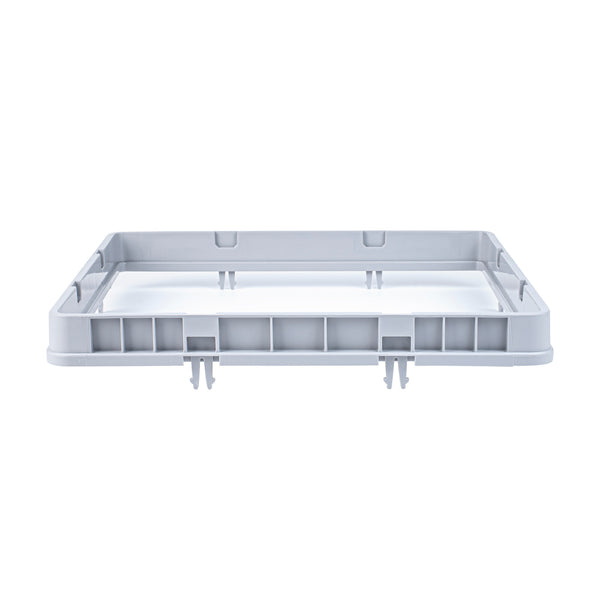 Restaurantware Clean Tek Professional Gray Glass Rack Extender - Closed Sides - 19 3/4" X 19 3/4" X 3" - 1 Count Box