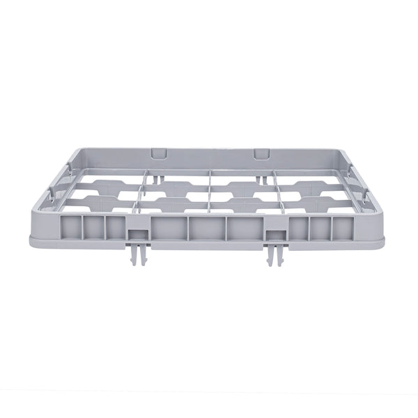 Restaurantware Clean Tek Professional Gray Half Drop Extender - 16 Compartments - 19 3/4" X 19 3/4" X 3" - 1 Count Box
