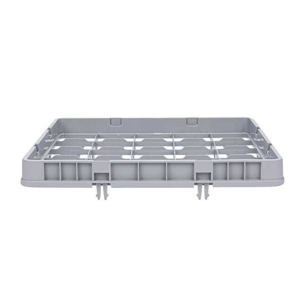 Restaurantware Clean Tek Professional Gray Half Drop Extender - 25 Compartments - 19 3/4" X 19 3/4" X 3" - 1 Count Box