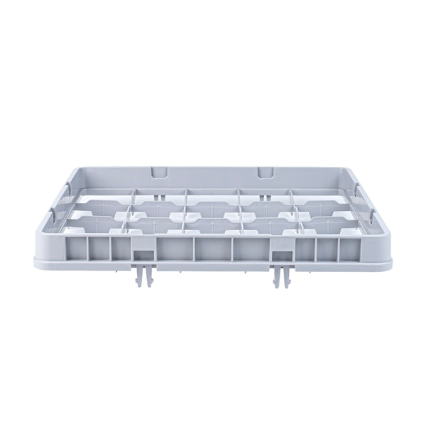 Restaurantware Clean Tek Professional Gray Half Drop Full Size Cup Extender - 20 Compartments - 19 3/4" X 19 3/4" X 3" - 1 Count Box