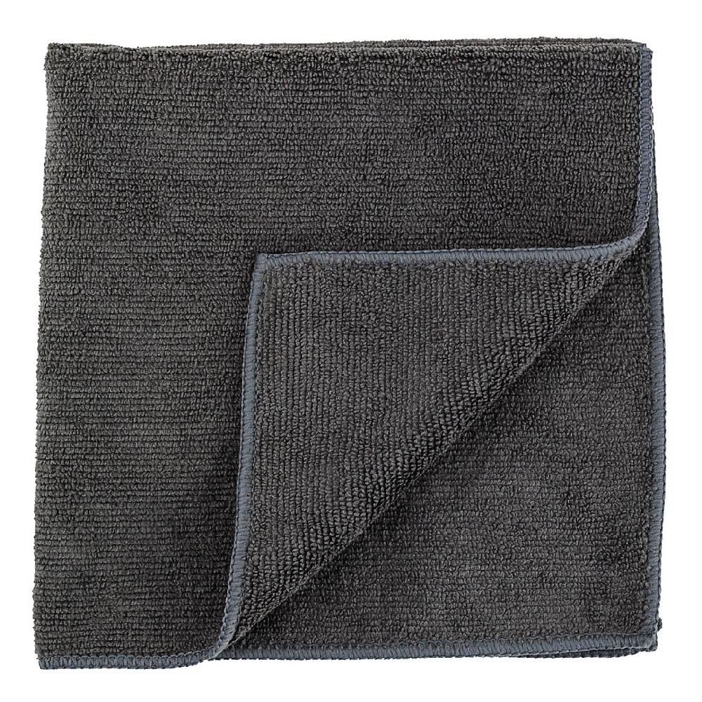 restaurantware Clean Tek Professional Gray Microfiber Cleaning Cloth - 16" x 16" - 100 count box