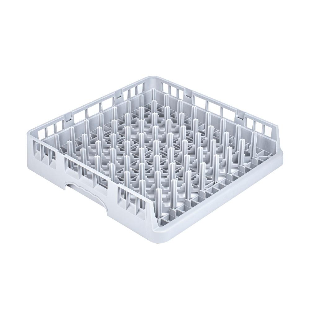restaurantware Clean Tek Professional Gray Peg Rack - with Open End - 19 3/4" x 19 3/4" x 4" - 1 count box