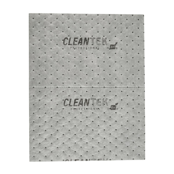 Restaurantware Clean Tek Professional Gray Universal Sorbent Pad - Medium Weight Perforated - 15" X 19" - 100 Count Box