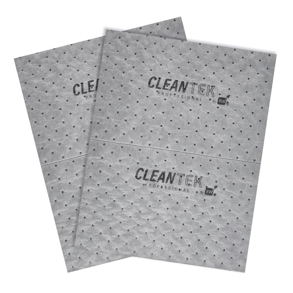 Restaurantware Clean Tek Professional Gray Universal Sorbent Pad - Light Weight Perforated - 15" X 19" - 100 Count Box