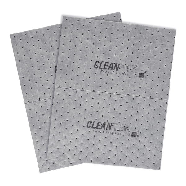 Restaurantware Clean Tek Professional Gray Universal Sorbent Pad - Heavy Weight Perforated - 15" X 19" - 100 Count Box