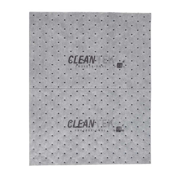 Restaurantware Clean Tek Professional Gray Universal Sorbent Pad - Heavy Weight Perforated - 15" X 19" - 100 Count Box