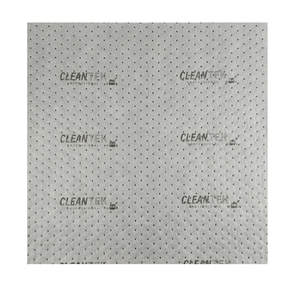 Restaurantware Clean Tek Professional Gray Universal Sorbent Pad - Heavy Weight Perforated - 30" X 30" - 50 Count Box