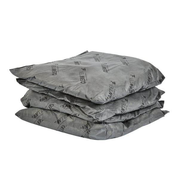 Restaurantware Clean Tek Professional Gray Universal Sorbent Pillow - 18" X 18" - 10 Count Box