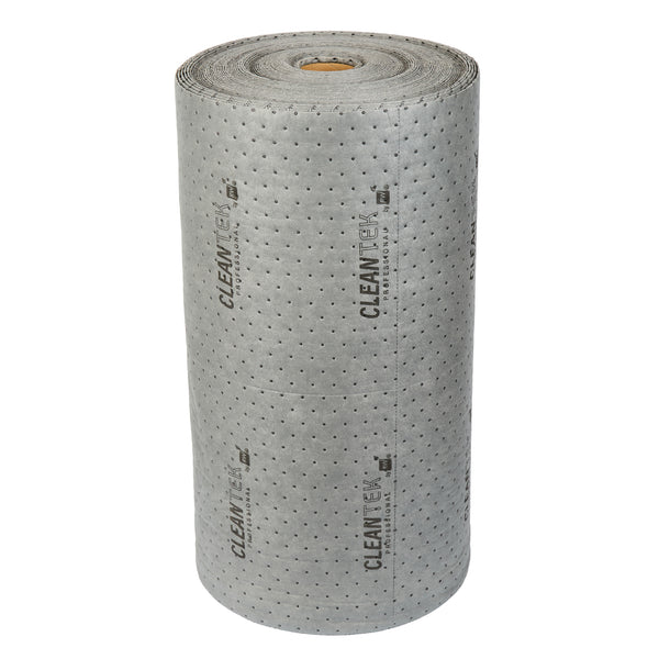 Restaurantware Clean Tek Professional Gray Universal Sorbent Roll - Medium Weight Perforated - 150' X 30" - 1 Count Box