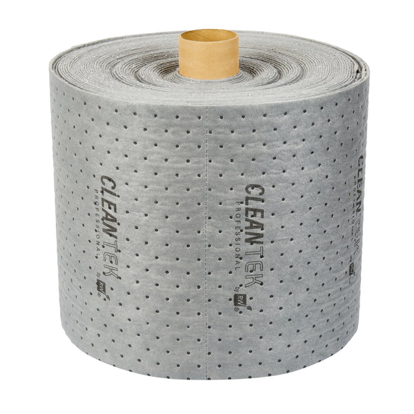 Restaurantware Clean Tek Professional Gray Universal Sorbent Roll - Heavy Weight Perforated - 150' X 15" - 1 Count Box