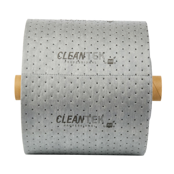Restaurantware Clean Tek Professional Gray Universal Sorbent Roll - Heavy Weight Perforated - 150' X 15" - 1 Count Box