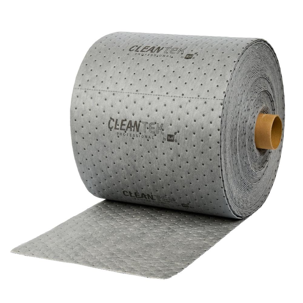 restaurantware Clean Tek Professional Gray Universal Sorbent Roll - Heavy Weight Perforated - 150' x 15" - 1 count box