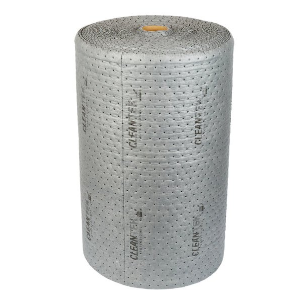 Restaurantware Clean Tek Professional Gray Universal Sorbent Roll - Heavy Weight Perforated - 150' X 30" - 1 Count Box