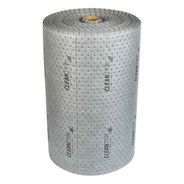 Restaurantware Clean Tek Professional Gray Universal Sorbent Roll - Extra Duty Perforated - 150' X 30" - 1 Count Box
