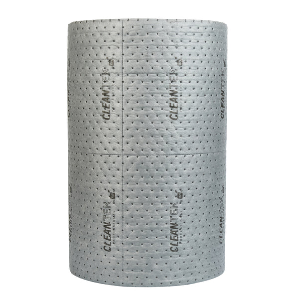 Restaurantware Clean Tek Professional Gray Universal Sorbent Roll - Extra Duty Perforated - 150' X 30" - 1 Count Box