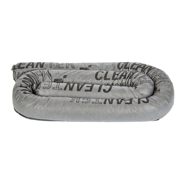 Restaurantware Clean Tek Professional Gray Universal Sorbent Sock - Heavy Duty - 8' X 3" - 4 Count Box