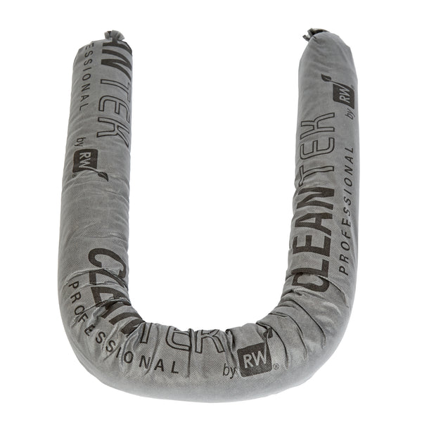 Restaurantware Clean Tek Professional Gray Universal Sorbent Sock - Heavy Duty - 4' X 3" - 20 Count Box