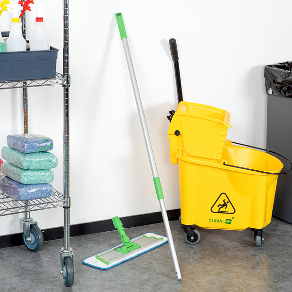 Restaurantware Clean Tek Professional Green Aluminum Telescopic Mop Handle - 60" - 1 Count Box