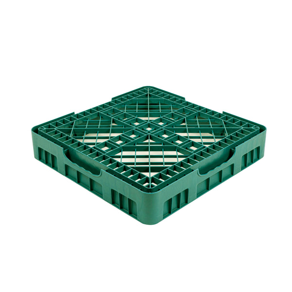 Restaurantware Clean Tek Professional Green Base Rack - With Closed Sides - 19 3/4" X 19 3/4" X 4" - 1 Count Box