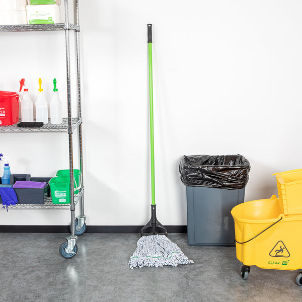 Restaurantware Clean Tek Professional Green Metal Quick Release Mop Handle - 60" - 1 Count Box