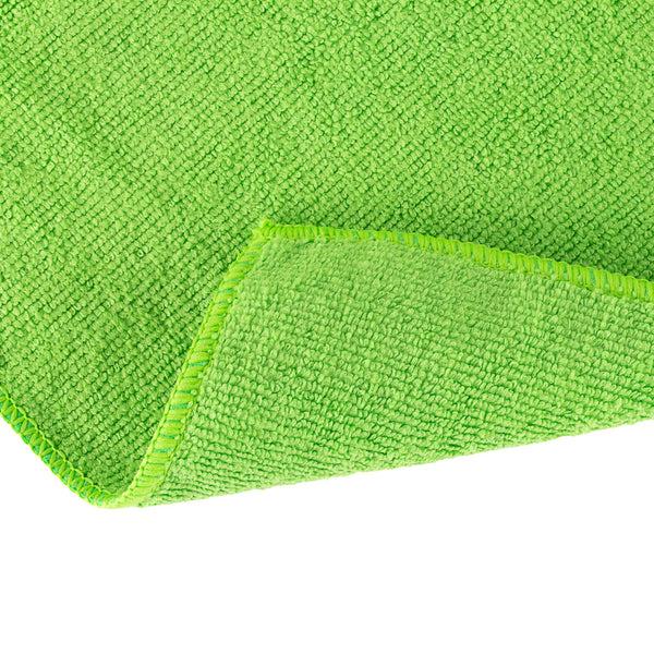 Restaurantware Clean Tek Professional Green Microfiber Cleaning Cloth - 16" X 16" - 100 Count Box