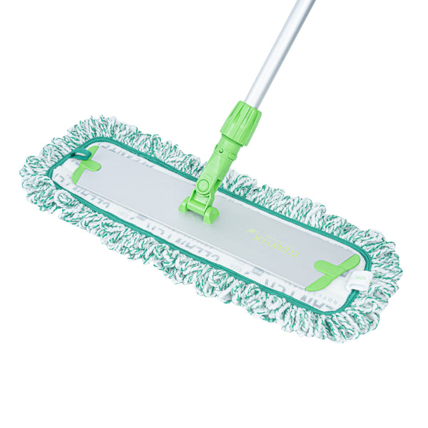 Restaurantware Clean Tek Professional Green Microfiber Fringed Dust Mop Pad - Zig Zag - 22" - 1 Count Box