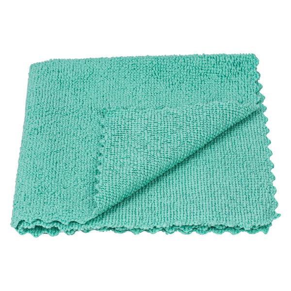 Restaurantware Clean Tek Professional Green Microfiber Rags In A Box - 11 3/4" X 11 3/4" - 250 Count Box