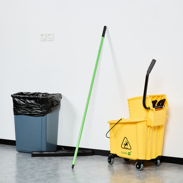 Restaurantware Clean Tek Professional Green Steel Handle - For Window Strip Washer And Floor Squeegee - Threaded - 55" - 1 Count Box