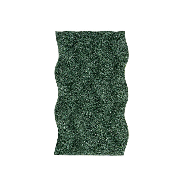 Restaurantware Clean Tek Professional Heavy-Duty Light And Dark Green Cellulose Scouring Sponge - Grooved - 4 1/2" X 2 1/2" X 1" - 60 Count Box