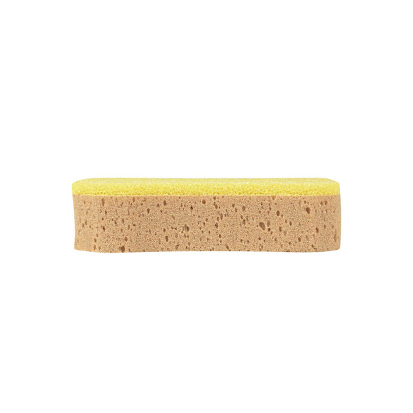 Restaurantware Clean Tek Professional Jumbo Beige Grip Sponge / Yellow Scouring Pad Combo - 7 3/4" X 5" X 2 1/4" - 100 Count Box