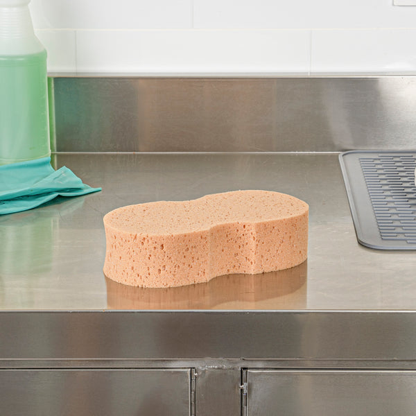 Restaurantware Clean Tek Professional Jumbo Beige Sponge - 8 3/4" X 4 1/4" X 2 1/4" - 100 Count Box