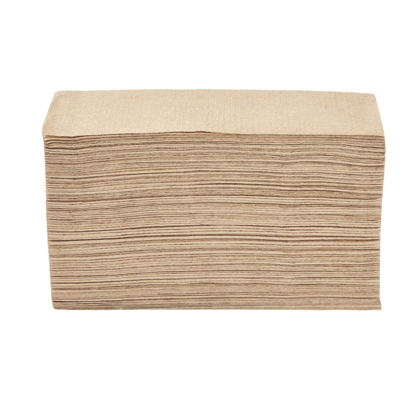 Restaurantware Clean Tek Professional Kraft M-Fold Paper Towel - 1-Ply - 9 1/2" X 9 1/4" - 4000 Count Box