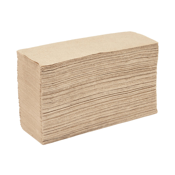 Restaurantware Clean Tek Professional Kraft M-Fold Paper Towel - 1-Ply - 9 1/2" X 9 1/4" - 4000 Count Box