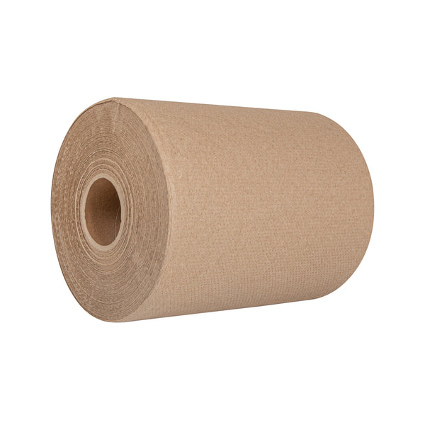 Restaurantware Clean Tek Professional Kraft Paper Towel Roll - 1-Ply - 600' X 8" - 12 Count Box