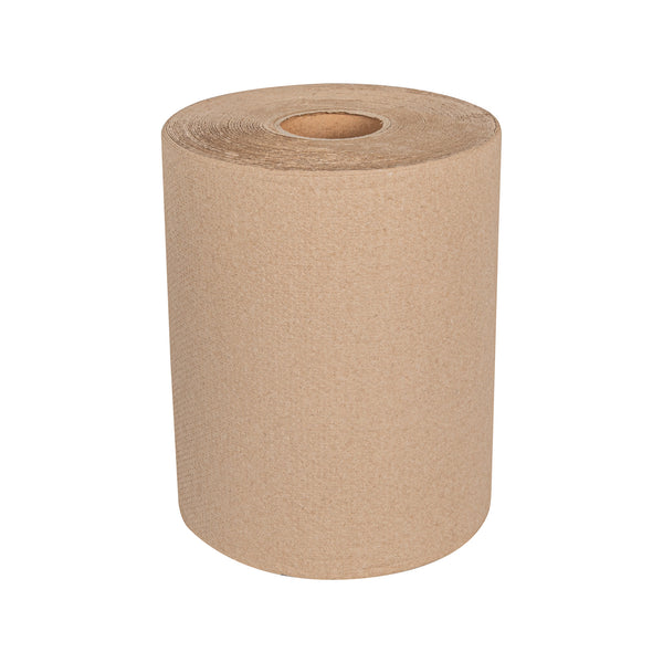 Restaurantware Clean Tek Professional Kraft Paper Towel Roll - 1-Ply - 600' X 8" - 12 Count Box