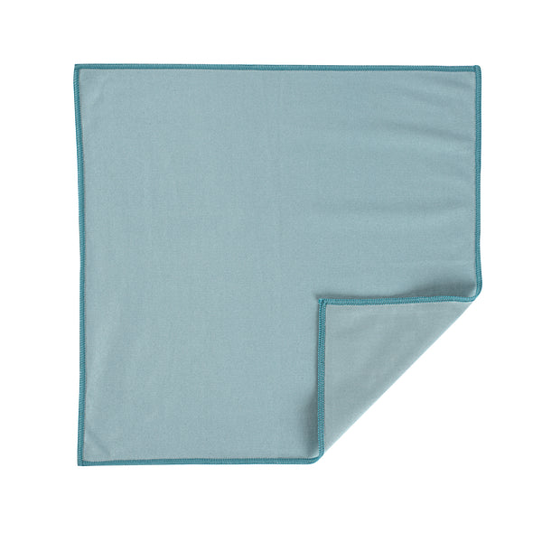 Restaurantware Clean Tek Professional Light Blue Microfiber Glass Cleaning Cloth - 15 3/4" X 15 3/4" - 100 Count Box