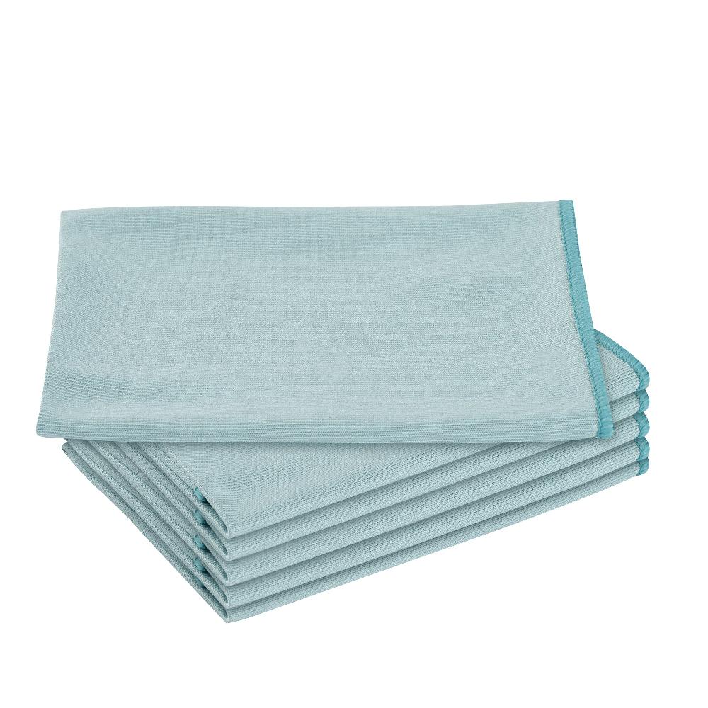 restaurantware Clean Tek Professional Light Blue Microfiber Glass Cleaning Cloth - 15 3/4" x 15 3/4" - 100 count box