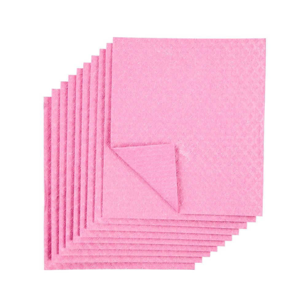 restaurantware Clean Tek Professional Pink Reusable Swedish Dishcloth - 6 3/4" x 7 3/4" - 200 count box