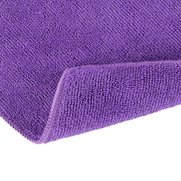 Restaurantware Clean Tek Professional Purple Microfiber Cleaning Cloth - 16" X 16" - 100 Count Box