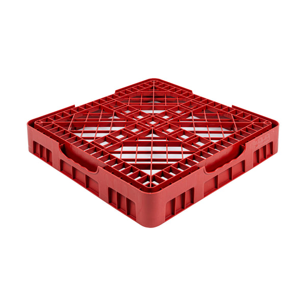 Restaurantware Clean Tek Professional Red Base Rack - With Closed Sides - 19 3/4" X 19 3/4" X 4" - 1 Count Box